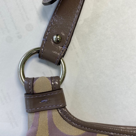 Coach Lavender,plum on gold background crossbody - Picture 10 of 10